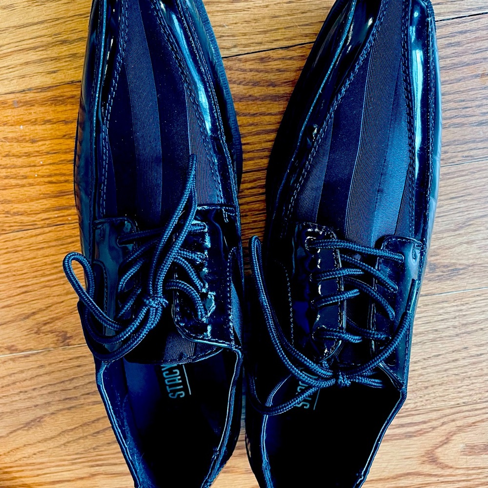 Size 7 boys black formal shoes.  Never worn